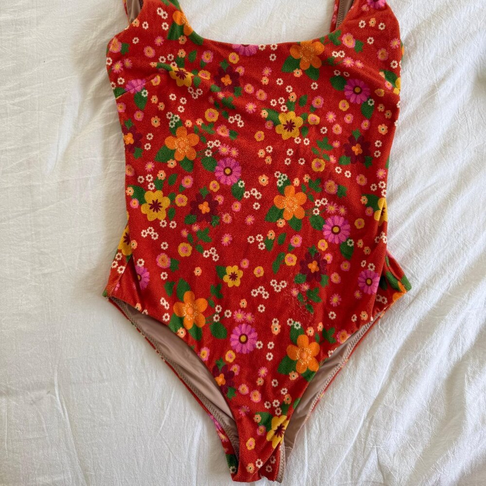 SPELL Floral One-Piece Swimsuit Size Small